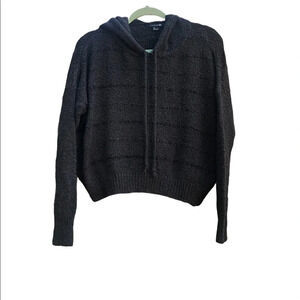 FOREVER 21 CHARCOAL HOODED SWEATER